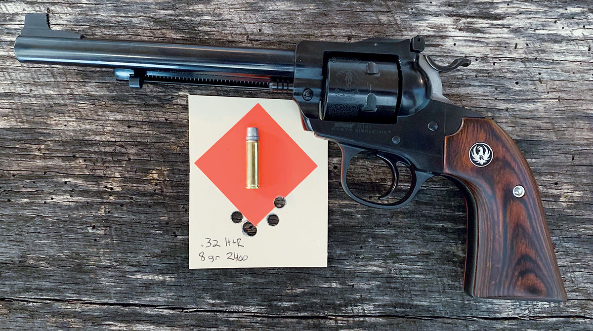 Typical accuracy from a Ruger Bisley 32 H&R.